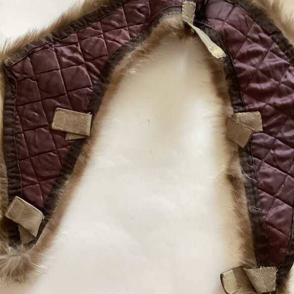 Vintage Ted Sisson Real Brown Fur Hat & Detachable Collar For A Coat - Picture 7 of 9